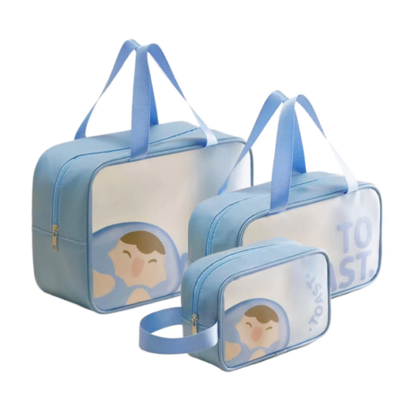 Cartoon-Printed PVC Waterproof Toiletry Bag - Image 9