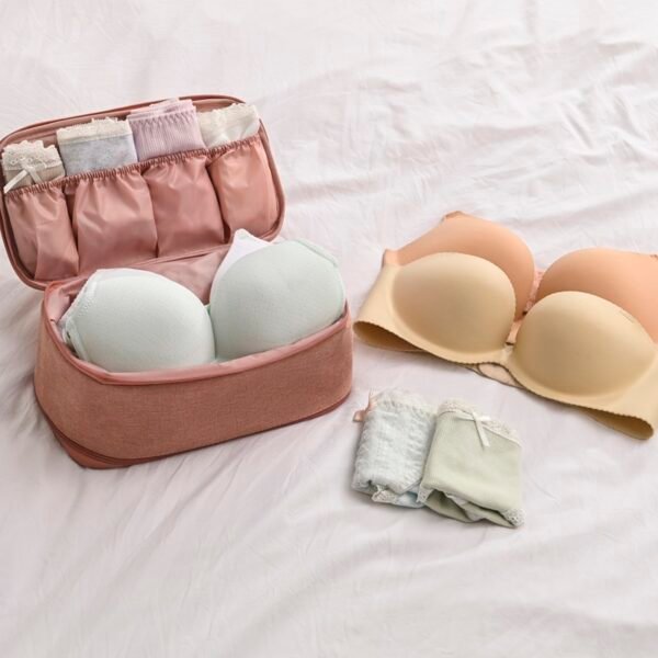 Cationic Fabric Double - Layer Travel Underwear Organizer: Keep Lingerie Tidy on the Go - Image 3