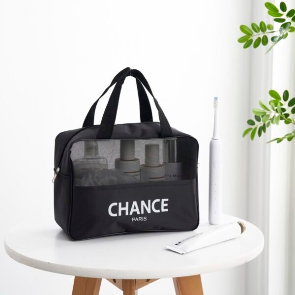 Stylish Semi-Transparent Mesh Toiletry Bag - Image 3