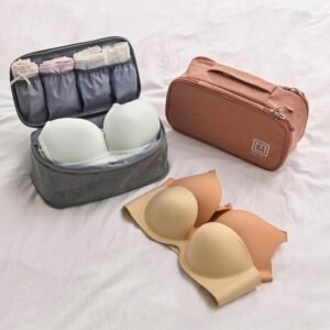 Cationic Fabric Double - Layer Travel Underwear Organizer: Keep Lingerie Tidy on the Go