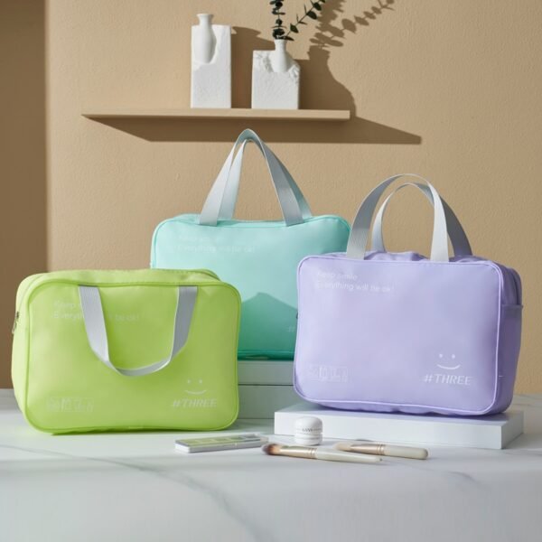 Macaron Color PVC Toiletry Bag - Image 4