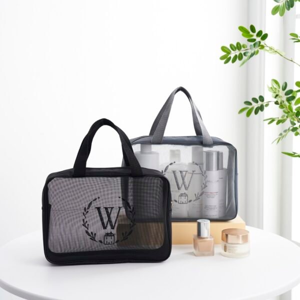 Mesh Fabric Travel Toiletry Bag