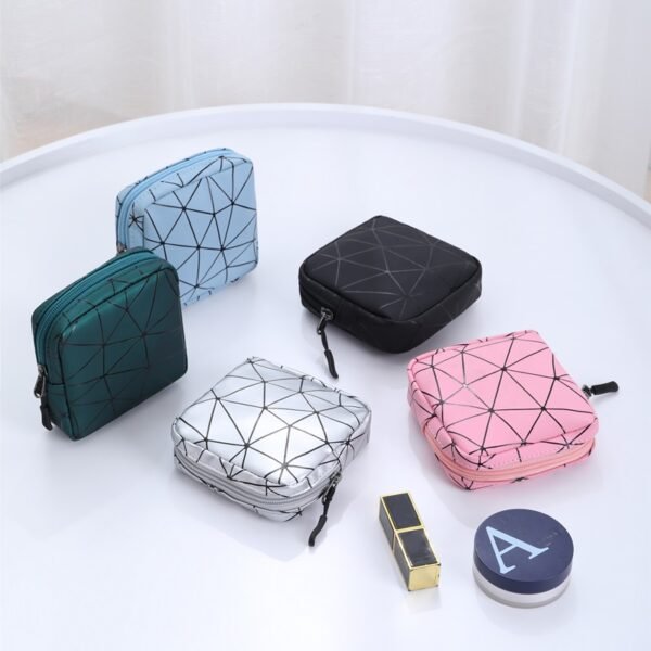 PU Geometric Pattern Sanitary Pad Pouch - Image 4