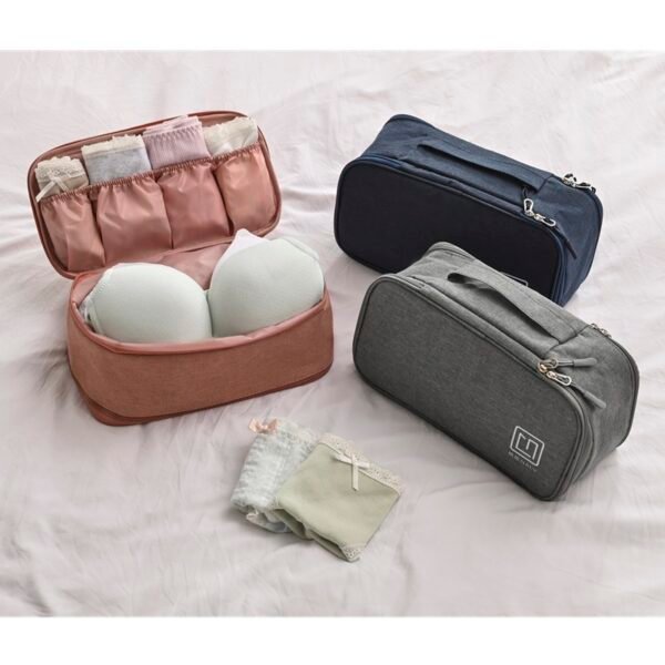 Cationic Fabric Double - Layer Travel Underwear Organizer: Keep Lingerie Tidy on the Go - Image 4