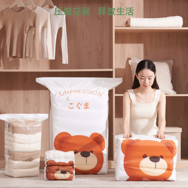 Multiple Vacuum Compression Zipper Storage Bags for Space Saving and Travel - Image 4