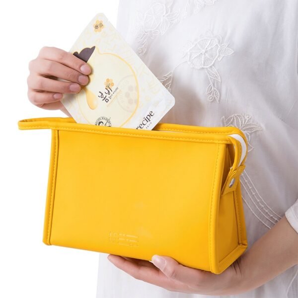 Candy Color PU Leather Cosmetic Bag Set of 3 - Image 7