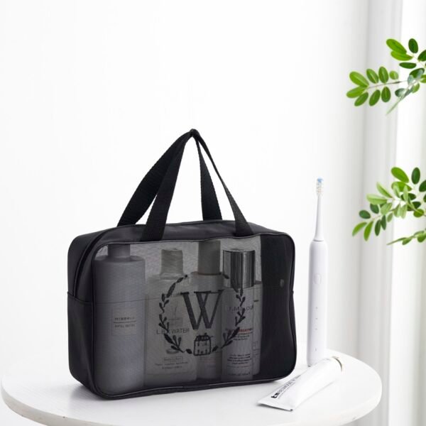 Mesh Fabric Travel Toiletry Bag - Image 3