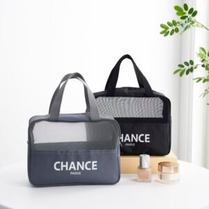 Stylish Semi-Transparent Mesh Toiletry Bag