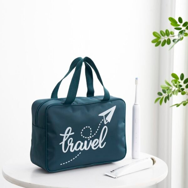 Durable Travel-themed Toiletry Bag - Image 4