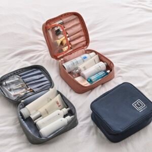 Waterproof Makeup Storage Case with Compartments for Business Trips