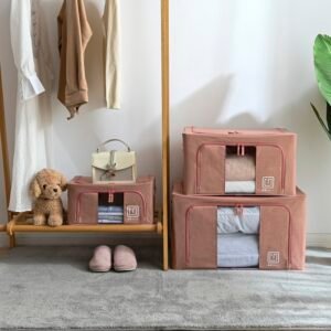 Fabric Clothes Storage Bins with Steel Frame