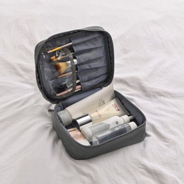 Waterproof Makeup Storage Case with Compartments for Business Trips - Image 3