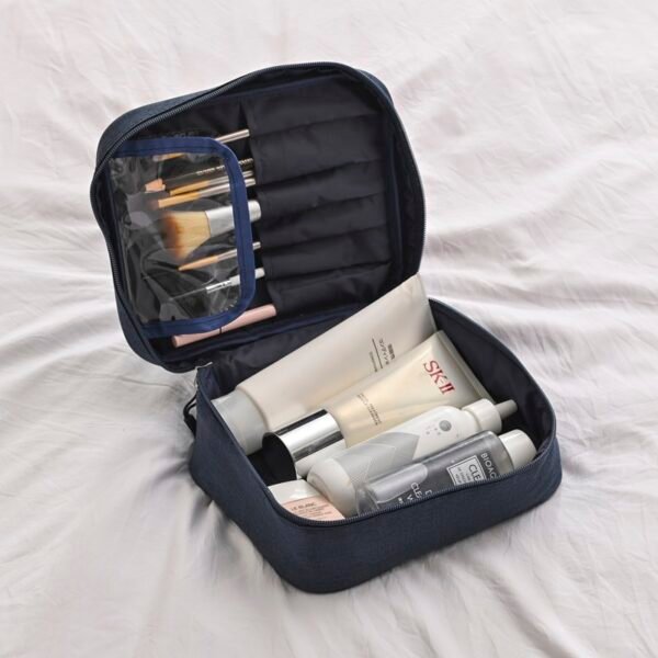 Waterproof Makeup Storage Case with Compartments for Business Trips - Image 2