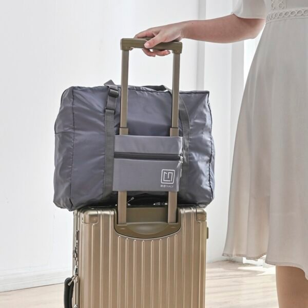 Foldable Oxford Cloth Travel Duffel Bag - Luggage Handle Attachable, Lightweight Portable Storage Tote for Trips - Image 2