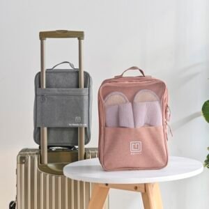 Waterproof & Portable Double - Layer Travel Shoe Storage Bag Ideal for Luggage Organization