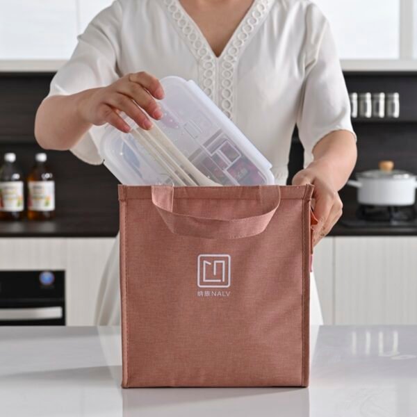 Premium Insulated Lunch Tote with Zipper - Image 5