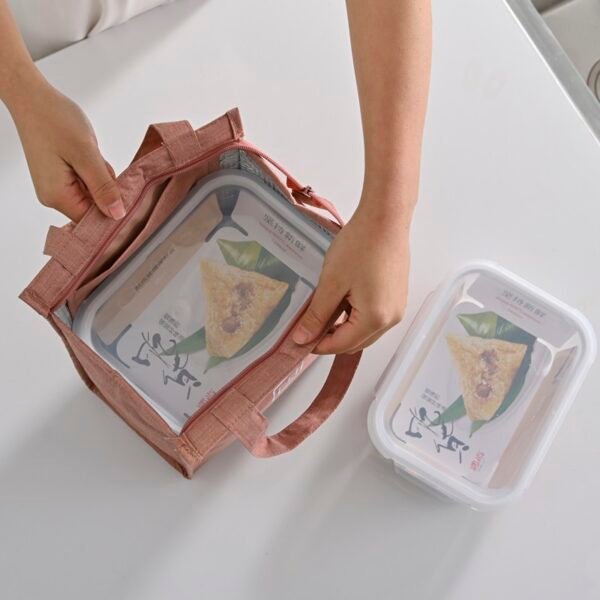 Premium Insulated Lunch Tote with Zipper - Image 7